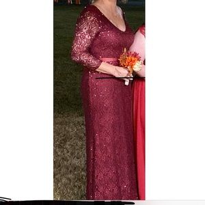 Maroon semi formal dress